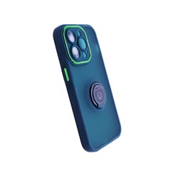 Capa com Anel de Suporte para Apple iPhone 14 Pro Verde Fumado  Capa com Anel de Suporte para Apple iPhone 14 Pro Verde Fumado